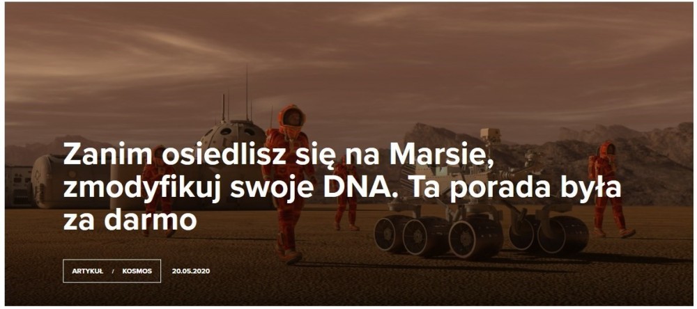 Zanim osiedlisz się na Marsie, zmodyfikuj swoje DNA. Ta porada była za darmo.jpg