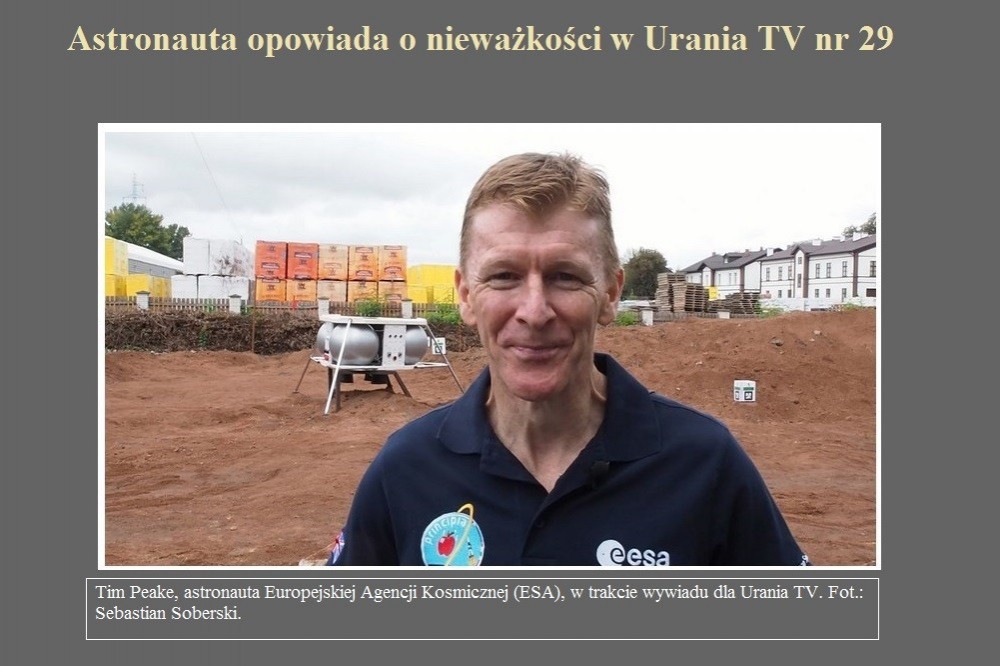 Astronauta opowiada o nieważkości w Urania TV nr 29.jpg