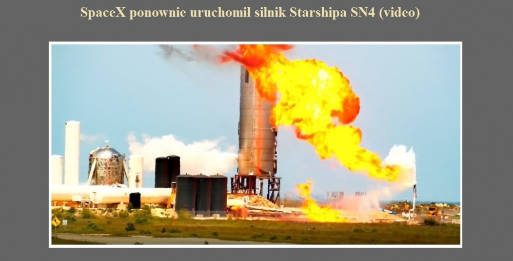 SpaceX ponownie uruchomił silnik Starshipa SN4 (video).jpg