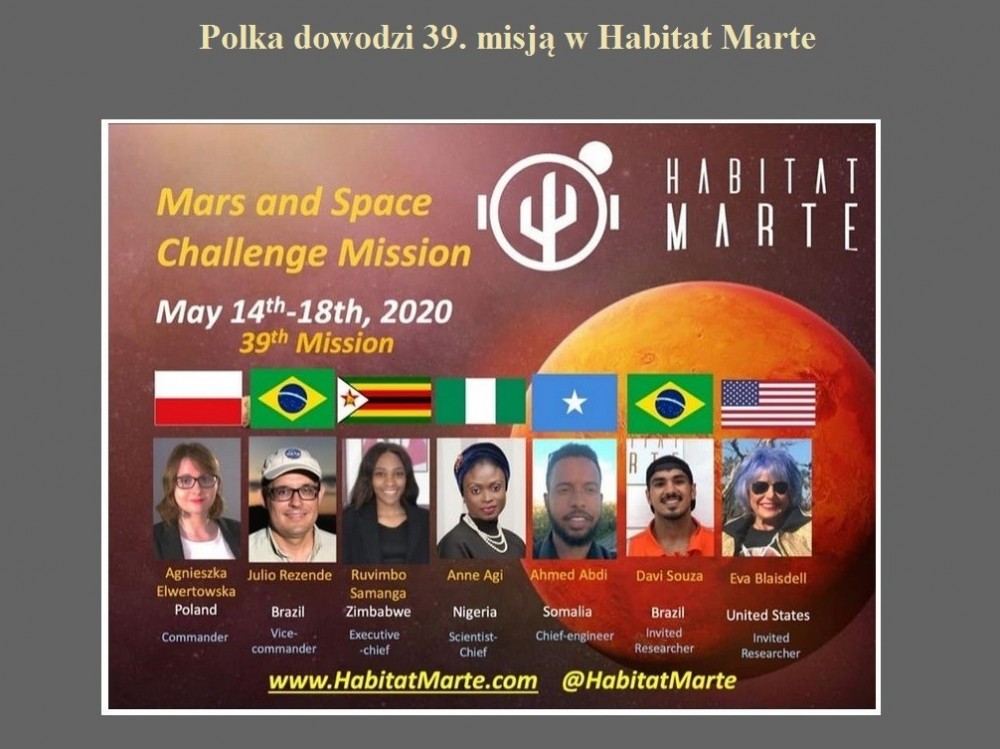 Polka dowodzi 39. misją w Habitat Marte.jpg