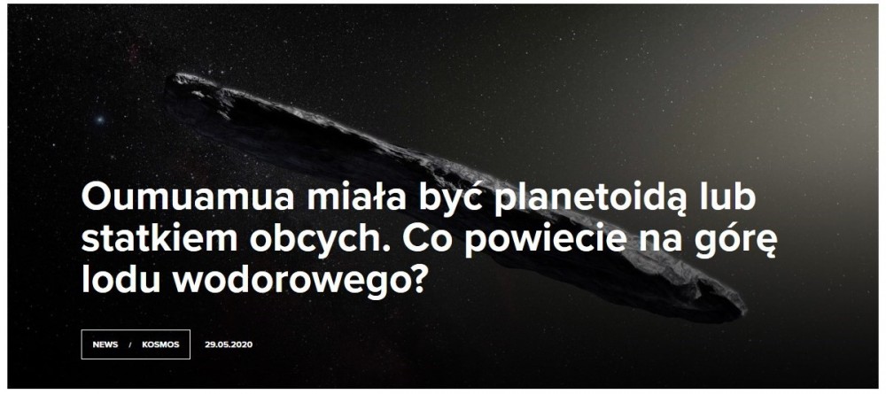 Oumuamua miała być planetoidą lub statkiem obcych. Co powiecie na górę lodu wodorowego.jpg