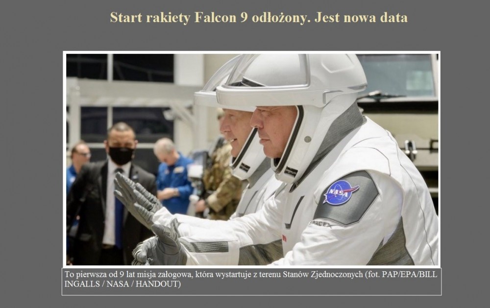 Start rakiety Falcon 9 odłożony. Jest nowa data.jpg