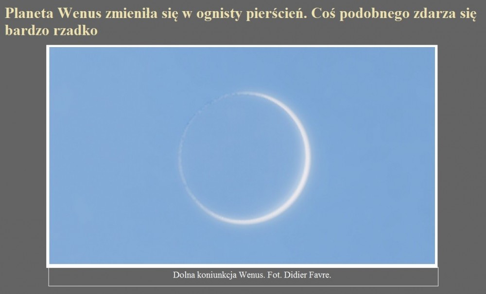Planeta Wenus zmieniła się w ognisty pierścień. Coś podobnego zdarza się bardzo rzadko.jpg