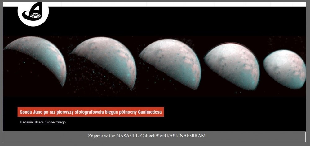 Sonda Juno po raz pierwszy sfotografowała biegun północny Ganimedesa.jpg