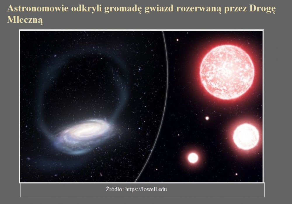 Astronomowie odkryli gromadę gwiazd rozerwaną przez Drogę Mleczną.jpg