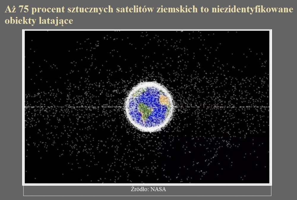 Aż 75 procent sztucznych satelitów ziemskich to niezidentyfikowane obiekty latające.jpg