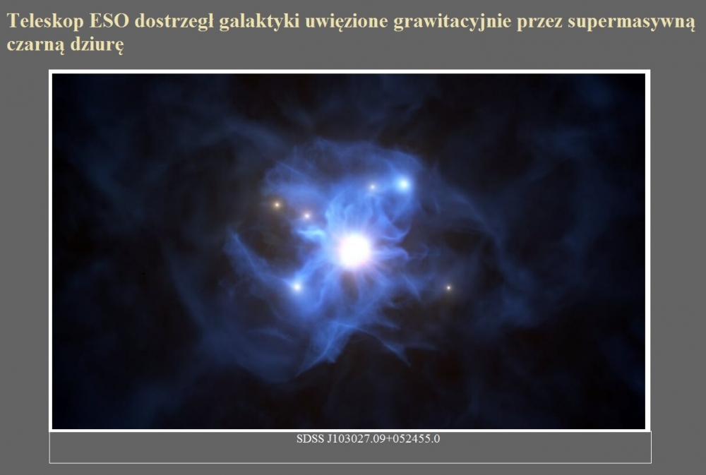 Teleskop ESO dostrzegł galaktyki uwięzione grawitacyjnie przez supermasywną czarną dziurę.jpg