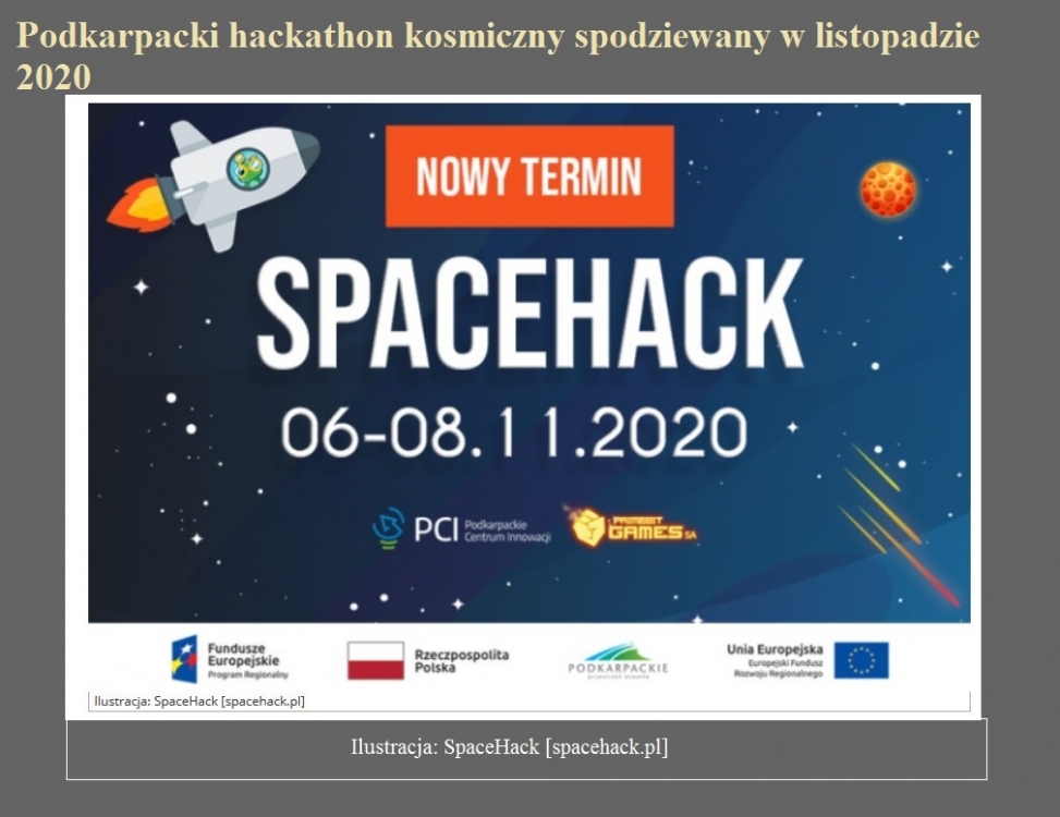 Podkarpacki hackathon kosmiczny spodziewany w listopadzie 2020.jpg