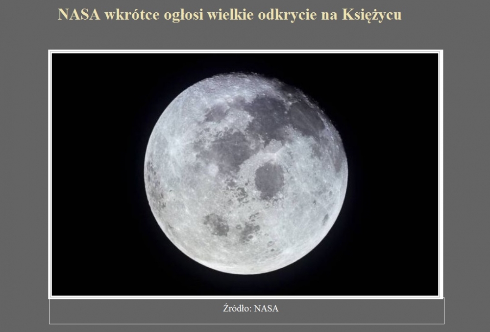 NASA wkrótce ogłosi wielkie odkrycie na Księżycu.jpg
