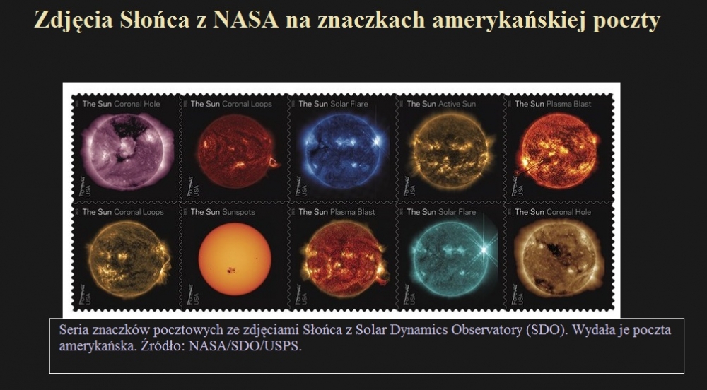 Zdjęcia Słońca z NASA na znaczkach amerykańskiej poczty.jpg