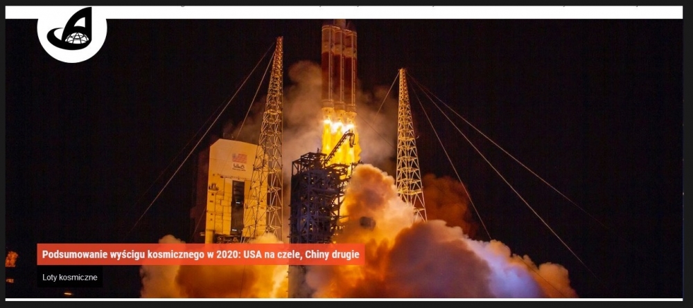 Podsumowanie wyścigu kosmicznego w 2020 USA na czele, Chiny drugie.jpg