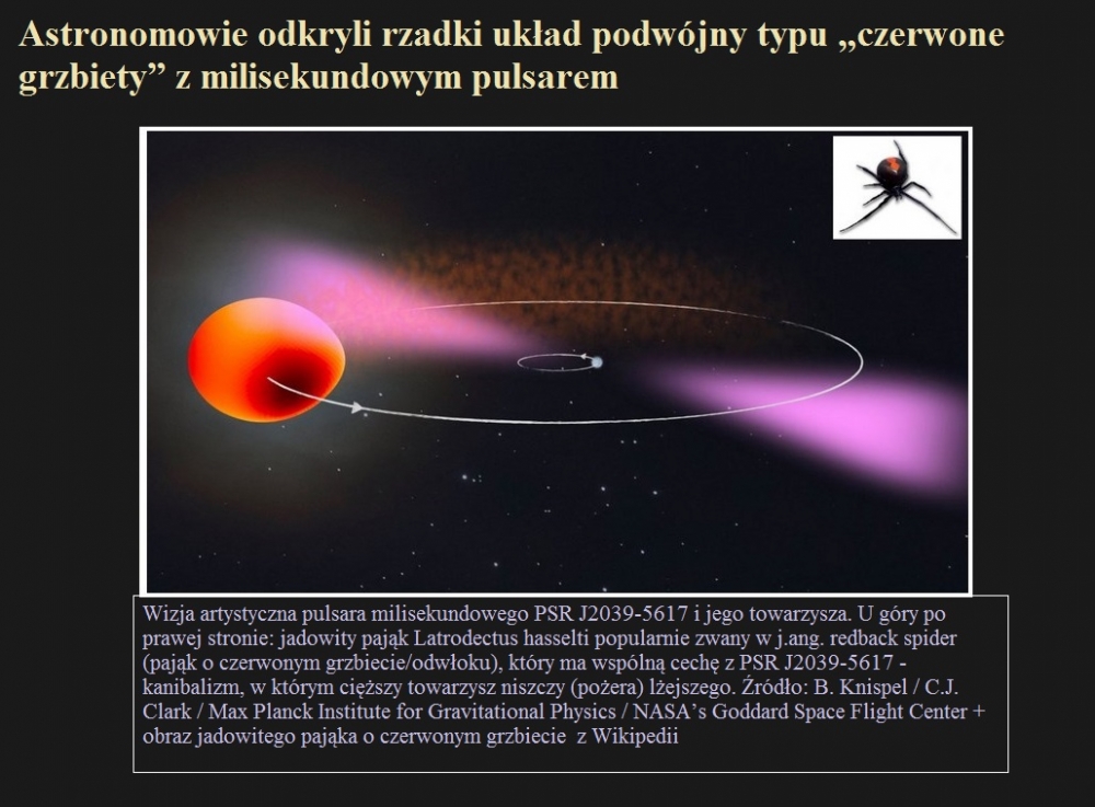 Astronomowie odkryli rzadki układ podwójny typu czerwone grzbiety z milisekundowym pulsarem.jpg