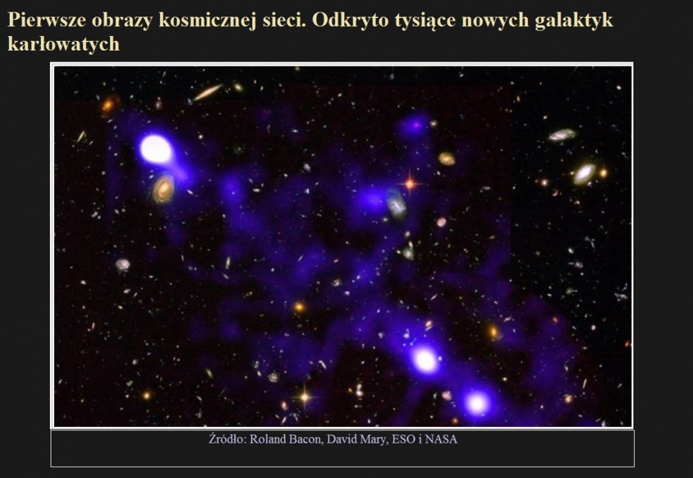 Pierwsze obrazy kosmicznej sieci. Odkryto tysiące nowych galaktyk karłowatych.jpg