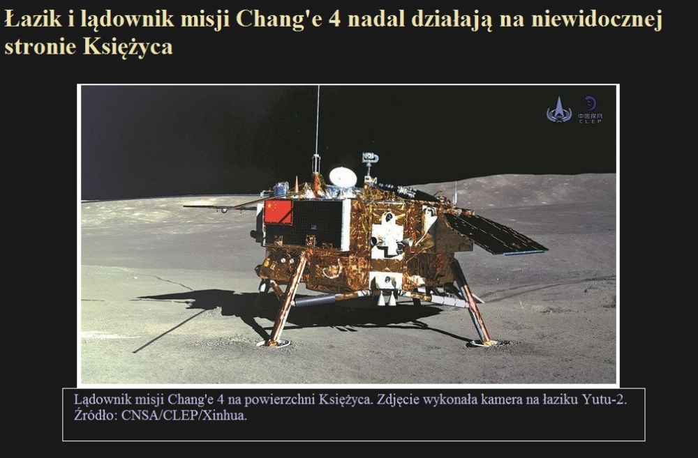 Łazik i lądownik misji Chang'e 4 nadal działają na niewidocznej stronie Księżyca.jpg
