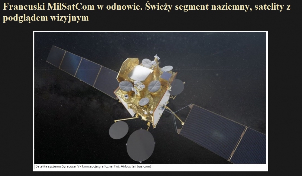 Francuski MilSatCom w odnowie. Świeży segment naziemny, satelity z podglądem wizyjnym.jpg