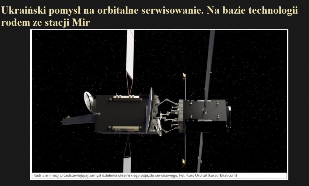 Ukraiński pomysł na orbitalne serwisowanie. Na bazie technologii rodem ze stacji Mir.jpg