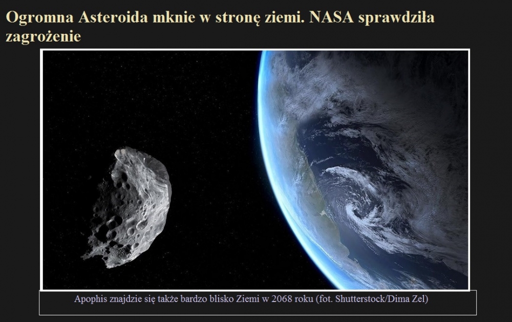 Ogromna Asteroida mknie w stronę ziemi. NASA sprawdziła zagrożenie.jpg