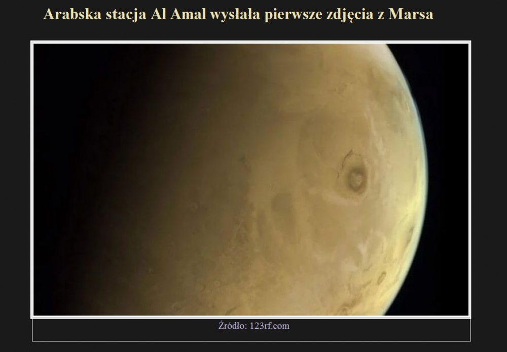 Arabska stacja Al Amal wysłała pierwsze zdjęcia z Marsa.jpg