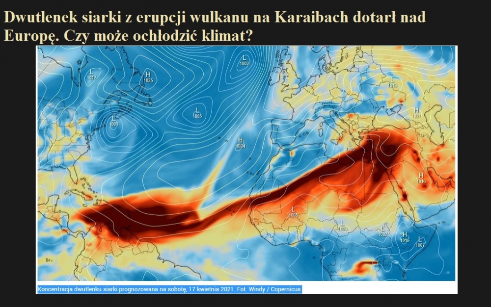 Dwutlenek siarki z erupcji wulkanu na Karaibach dotarł nad Europę. Czy może ochłodzić klimat.jpg