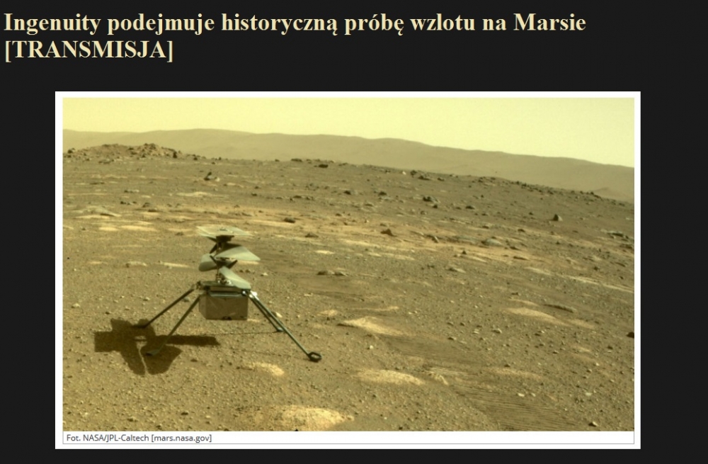 Ingenuity podejmuje historyczną próbę wzlotu na Marsie [TRANSMISJA].jpg