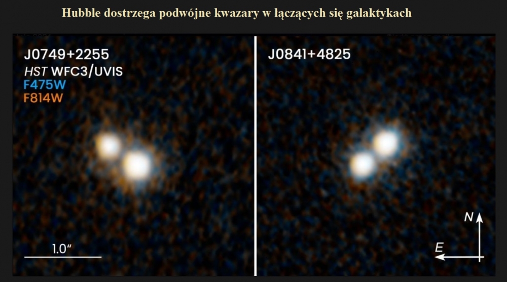 Hubble dostrzega podwójne kwazary w łączących się galaktykach.jpg