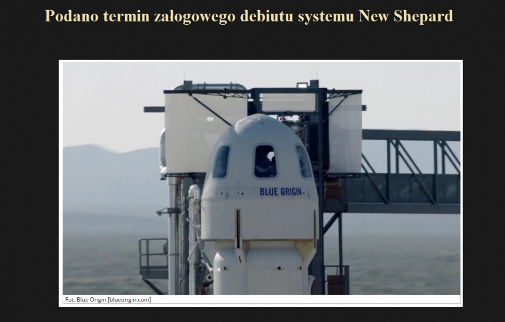 Podano termin załogowego debiutu systemu New Shepard.jpg
