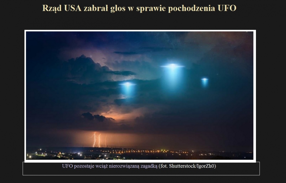 Rząd USA zabrał głos w sprawie pochodzenia UFO.jpg
