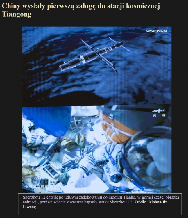 Chiny wysłały pierwszą załogę do stacji kosmicznej Tiangong.jpg