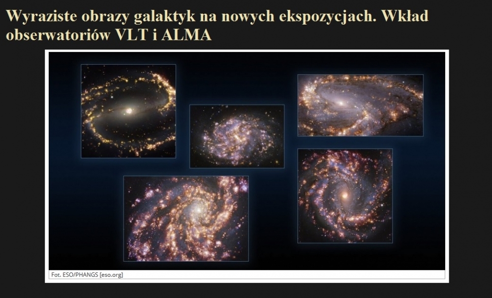 Wyraziste obrazy galaktyk na nowych ekspozycjach. Wkład obserwatoriów VLT i ALMA.jpg