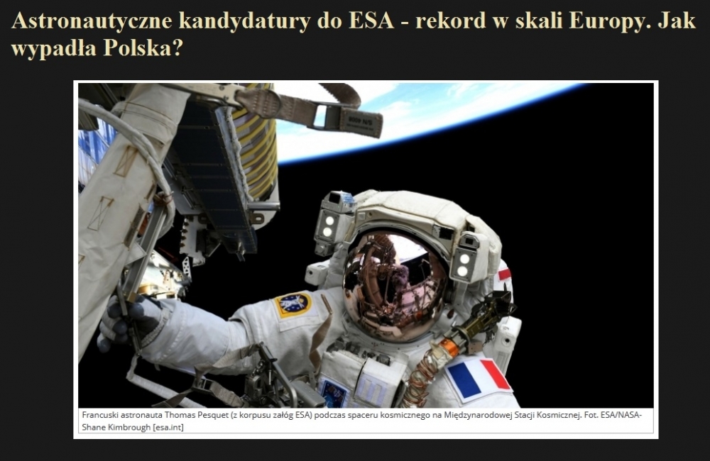 Astronautyczne kandydatury do ESA - rekord w skali Europy. Jak wypadła Polska.jpg