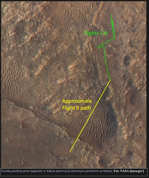 Postępy NASA na Marsie. Dziesiąty lot drona, łazik na tropie skalnych próbek3.jpg