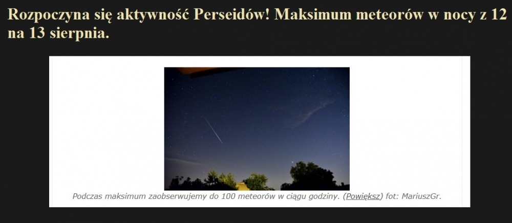 Rozpoczyna się aktywność Perseidów! Maksimum meteorów w nocy z 12 na 13 sierpnia..jpg
