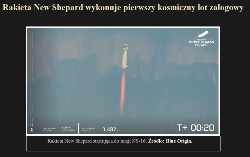 Rakieta New Shepard wykonuje pierwszy kosmiczny lot załogowy.jpg