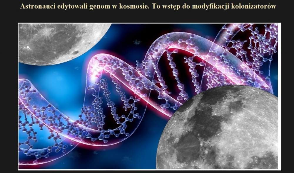 Astronauci edytowali genom w kosmosie. To wstęp do modyfikacji kolonizatorów.jpg