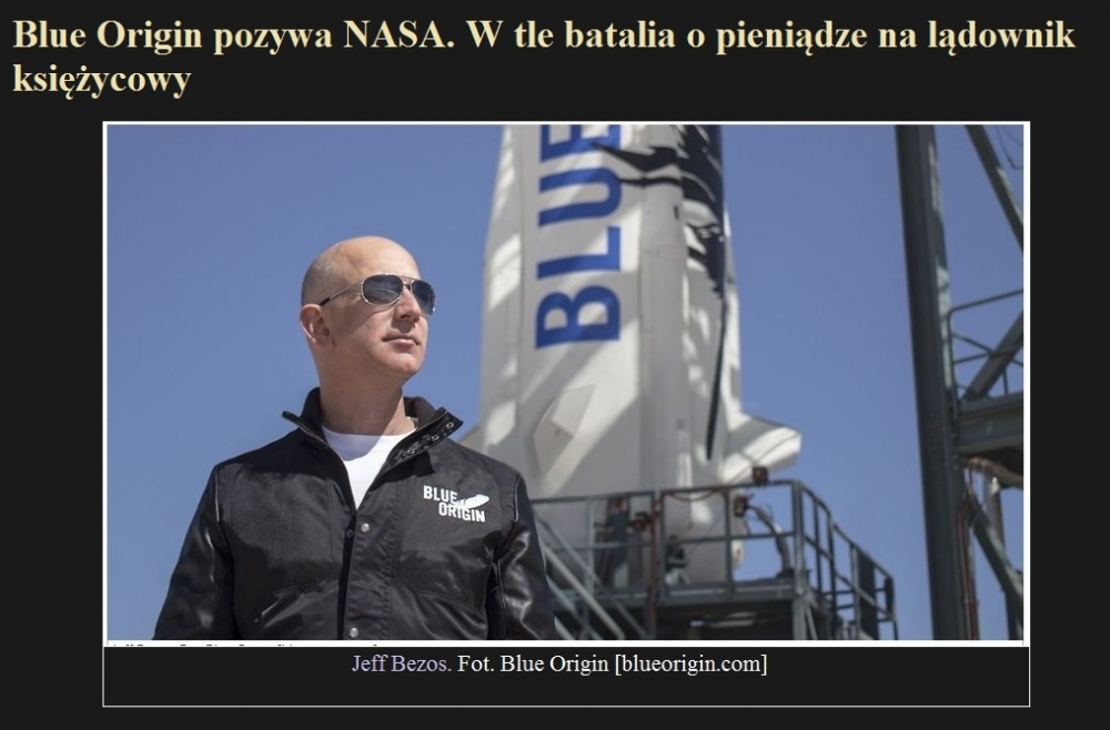 Blue Origin pozywa NASA. W tle batalia o pieniądze na lądownik księżycowy.jpg