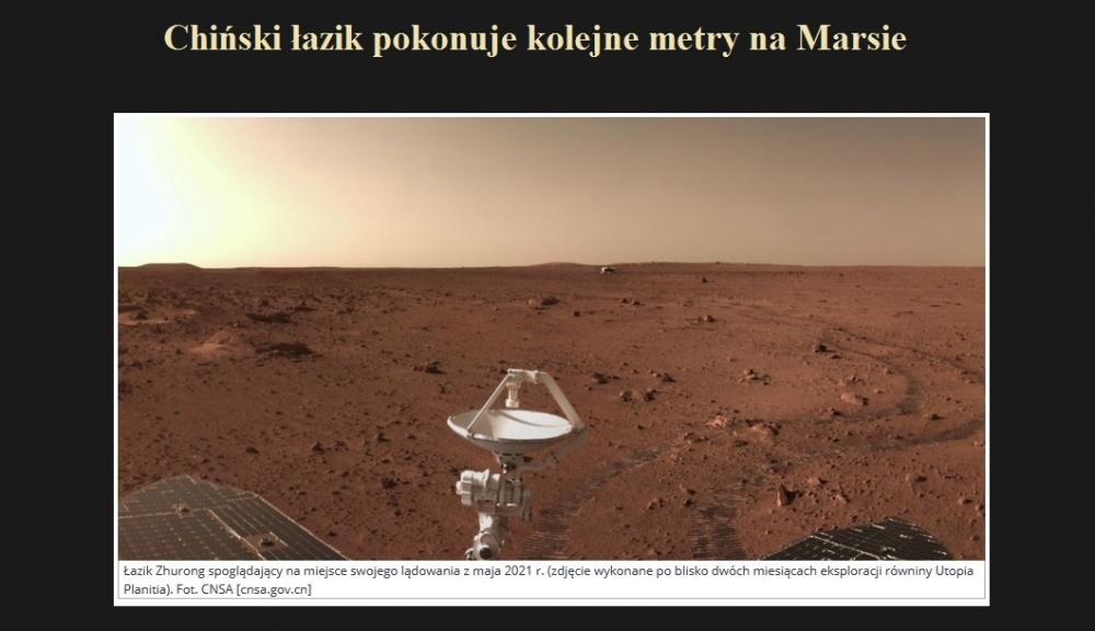 Chiński łazik pokonuje kolejne metry na Marsie.jpg