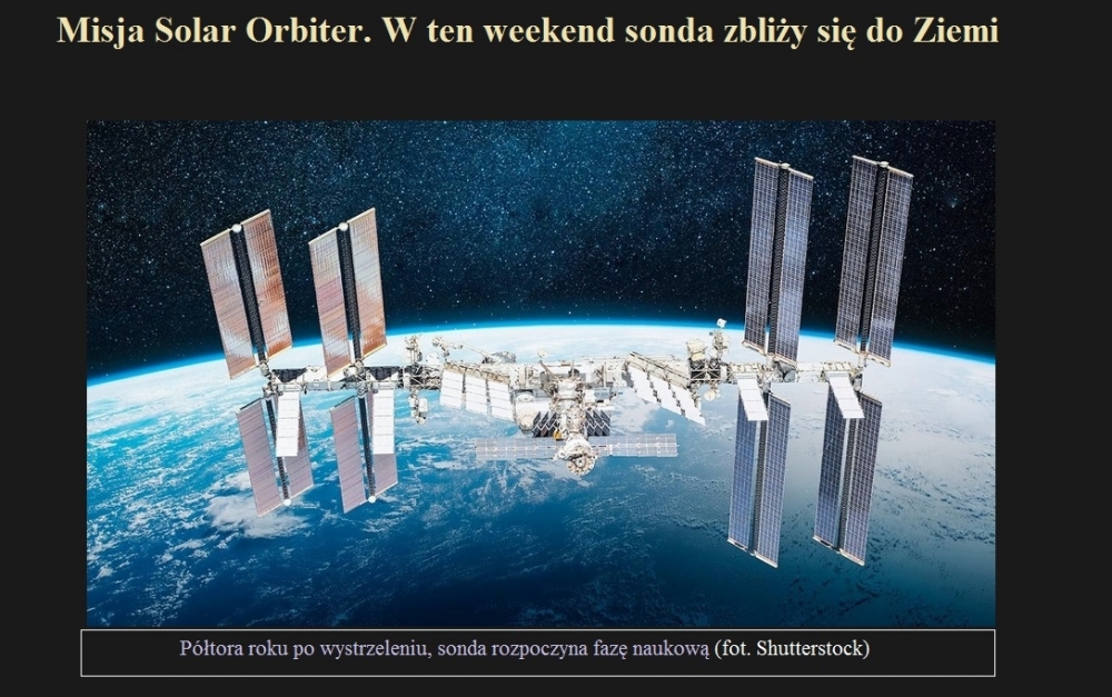 Misja Solar Orbiter. W ten weekend sonda zbliży się do Ziemi.jpg
