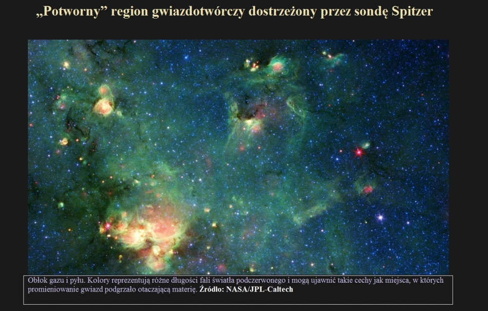 ?Potworny region gwiazdotwórczy dostrzeżony przez sondę Spitzer.jpg