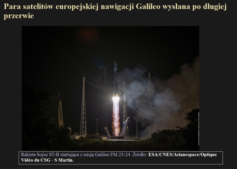 Para satelitów europejskiej nawigacji Galileo wysłana po długiej przerwie.jpg