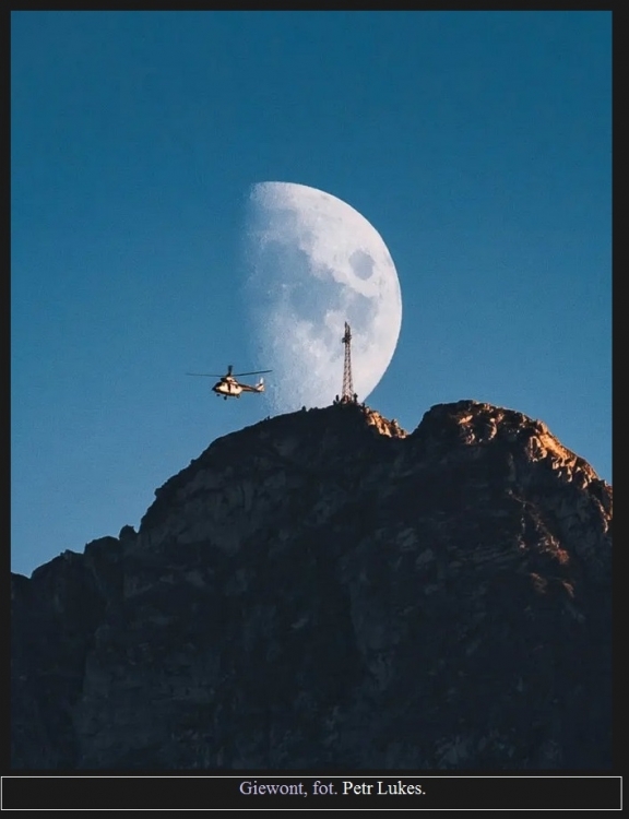 Giewont, wielki Księżyc i helikopter. Autor zdradza nam, jak powstało to niezwykłe zdjęcie2.jpg