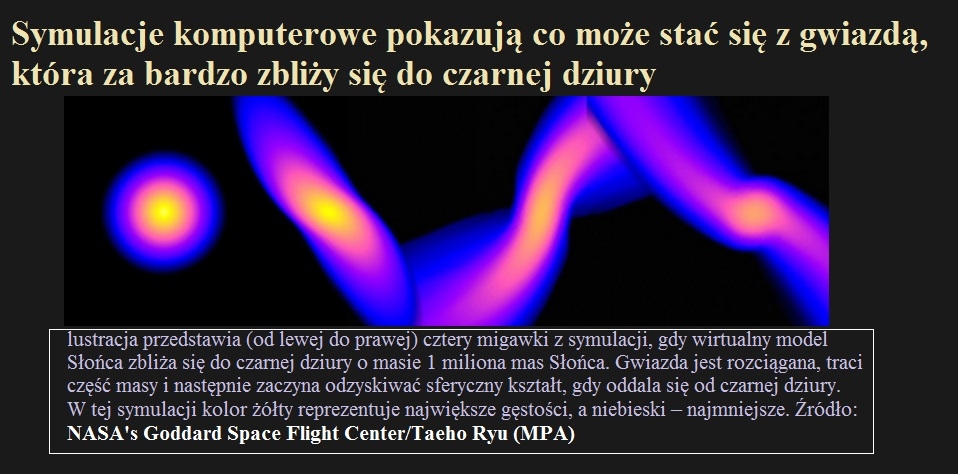 Symulacje komputerowe pokazują co może stać się z gwiazdą, która za bardzo zbliży się do czarnej dziury.jpg