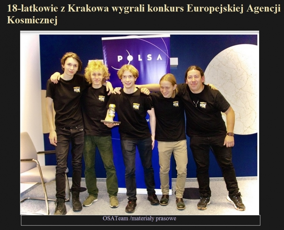 18-latkowie z Krakowa wygrali konkurs Europejskiej Agencji Kosmicznej.jpg