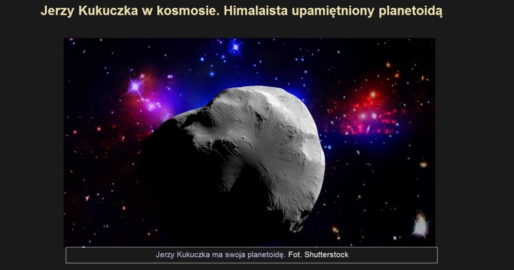 Jerzy Kukuczka ma swoja planetoidę. Fot. Shutterstock.jpg