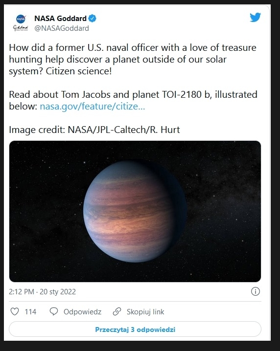 Sukces miłośników astronomii. Znaleźli egzoplanetę podobną do Jowisza2.jpg