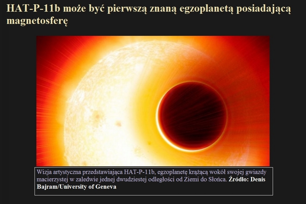 HAT-P-11b może być pierwszą znaną egzoplanetą posiadającą magnetosferę.jpg
