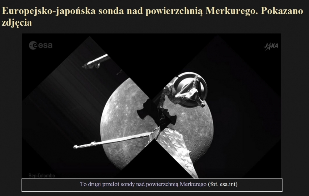 Europejsko-japońska sonda nad powierzchnią Merkurego. Pokazano zdjęcia.jpg
