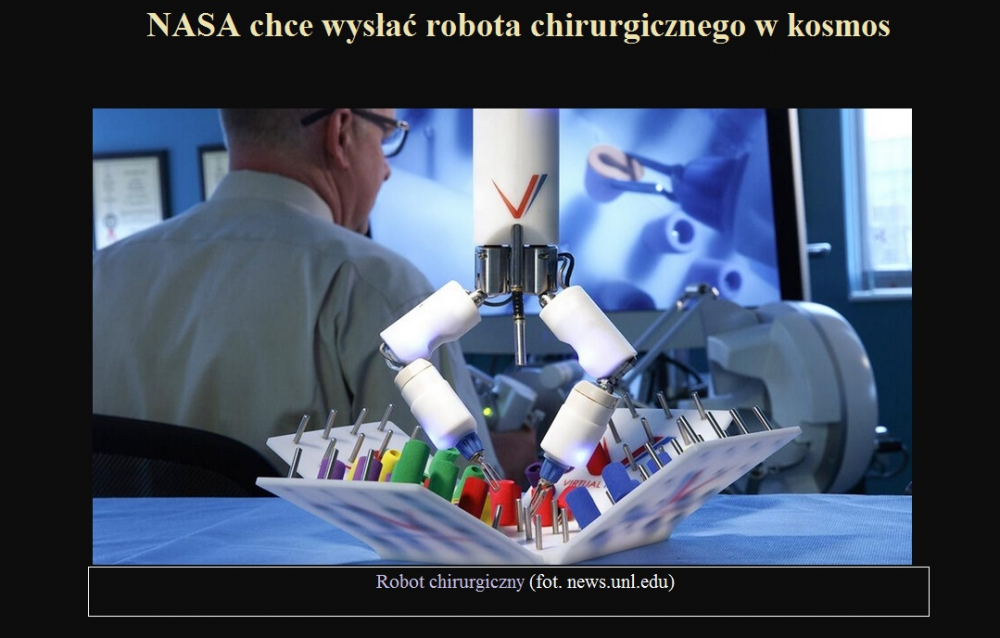 NASA chce wysłać robota chirurgicznego w kosmos.jpg