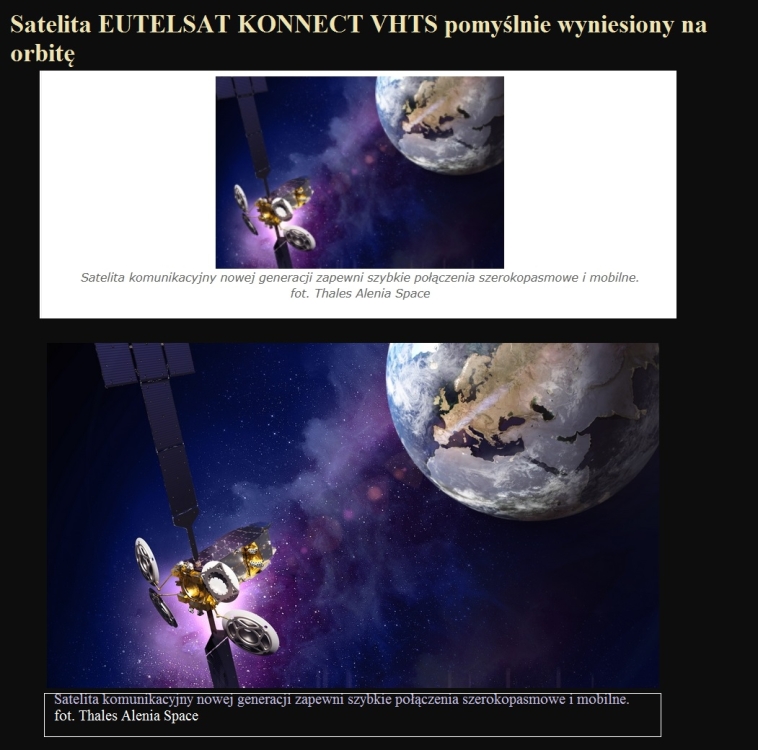Satelita EUTELSAT KONNECT VHTS pomyślnie wyniesiony na orbitę.jpg