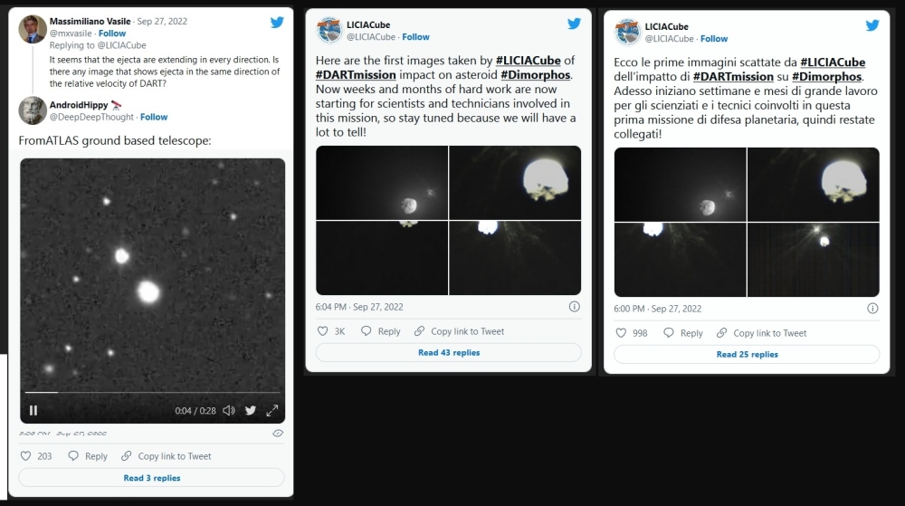 Teleskopy naziemne zrobiły zdjęcia zderzenia sondy DART z planetoidą. Nikt się nie spodziewał takiego widoku2.jpg