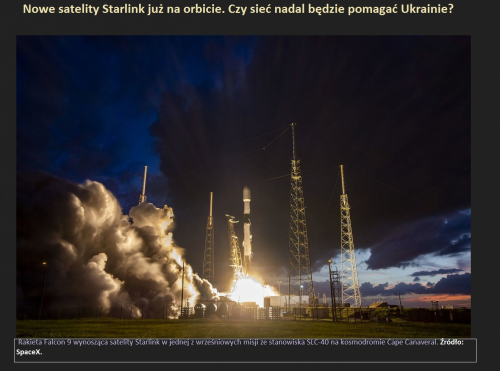 Nowe satelity Starlink już na orbicie. Czy sieć nadal będzie pomagać Ukrainie.jpg